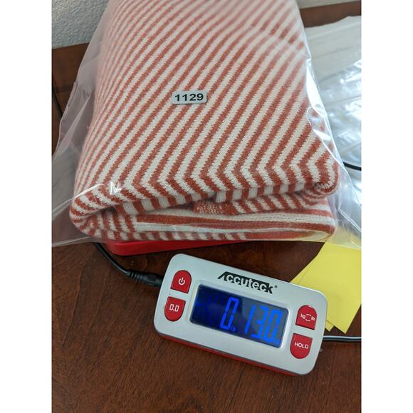 Cynthia Rowley Striped Sweater Medium Orange White Classy Mock Neck Oversize - Picture 10 of 11